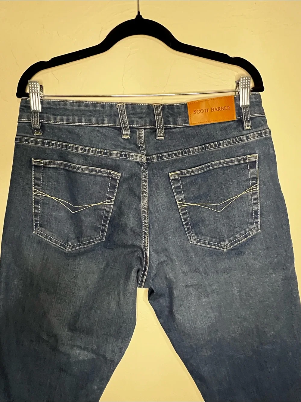 Scott Barber Straight Fit Premium Stretch Blue Denim Jeans